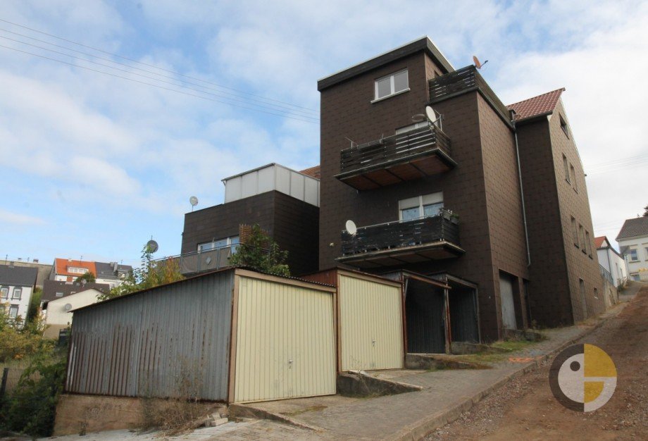 R�ckansicht Mehrfamilienhaus Friedrichsthal