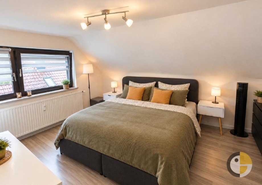 Schlafzimmer Dachgeschosswohnung Friedrichsthal