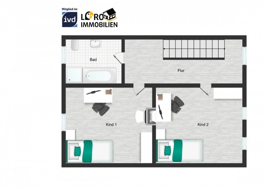 Grundriss OG-001 Reihenendhaus Illingen
